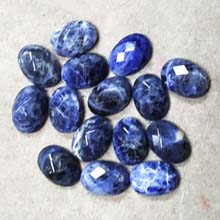 10X14MM FACETED OVAL CABOCHON SODLITE(8PCS/BAG)